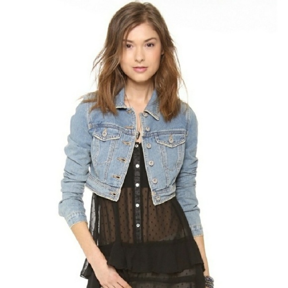 free people cropped denim jacket